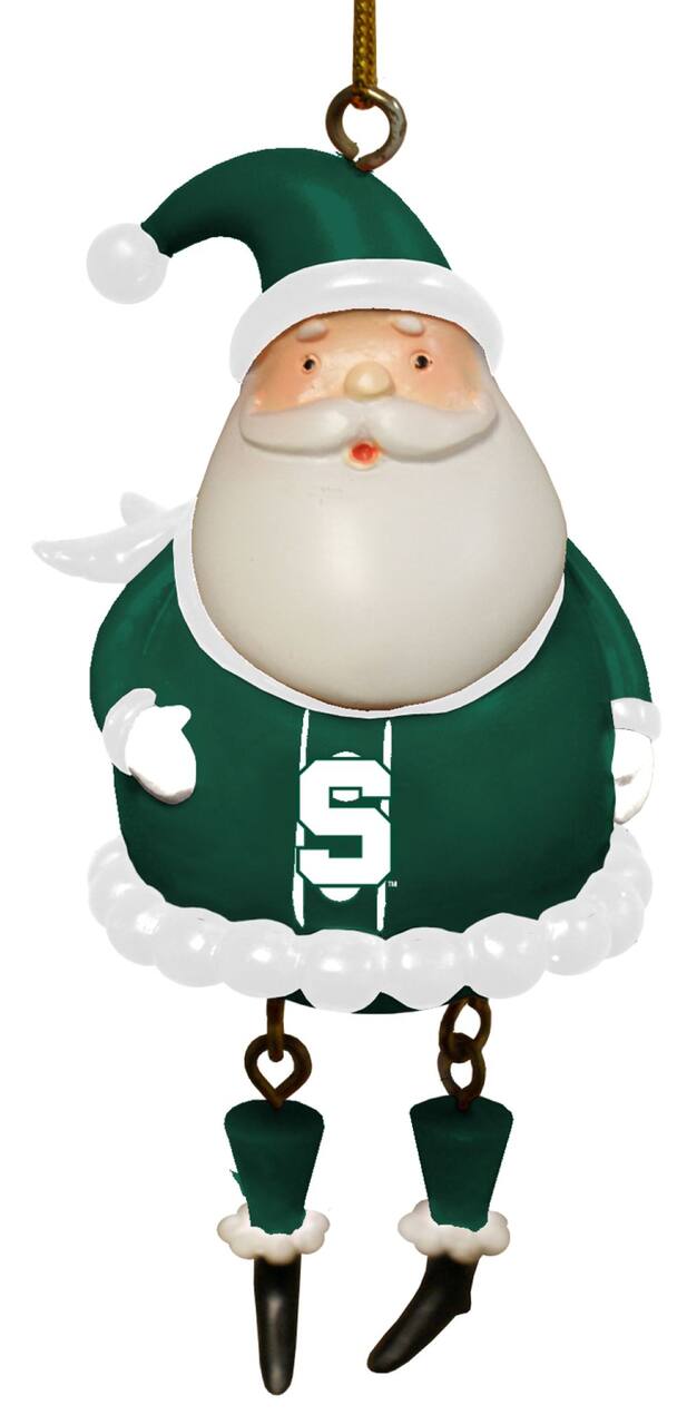 The Memory Company NCAA Dangle Legs Santa Ornament